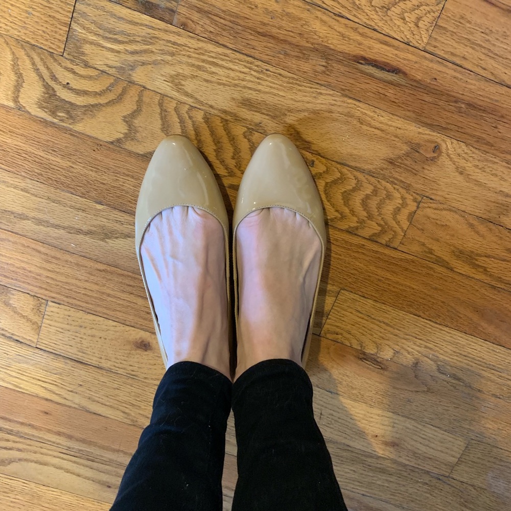 Cole Haan Nike AIR Footbed Nude Patent Flats
